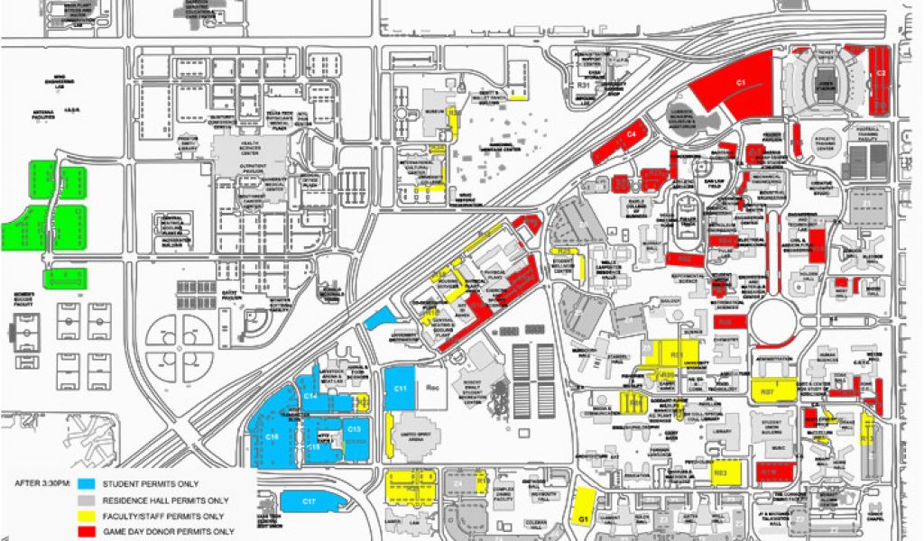 Texas Tech University Campus Map Texas Tech Campus Map Beautiful Digital Texas Tech University