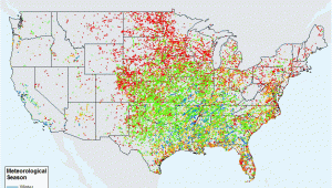 Texas tornado History Map Monthly tornado Averages by State and Region U S tornadoes