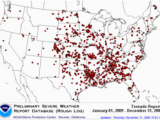 Texas tornado Map tornadoes Of 2009 Wikipedia