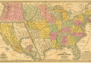 Texas Treasure Maps Texas 1839 Ancient Maps Old World Map Antique by Mapsandposters