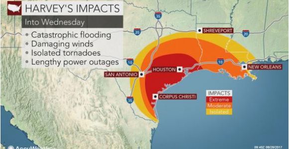 Texas Wind Map torrential Rain to Evolve Into Flooding Disaster as Major Hurricane