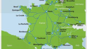 Tgv Routes France Map Map Of Tgv Train Routes and Destinations In France