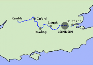 Thames River Map England D themse