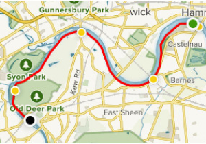 Thames River Map England Thames Path National Trail Hammersmith Bridge to Richmond