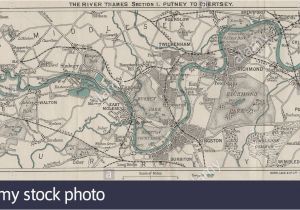 Thames River Map England Thames River Map Stock Photos Thames River Map Stock