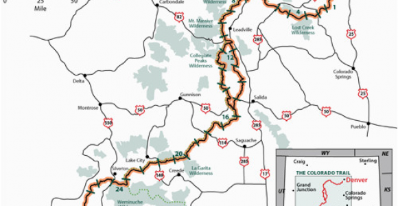 The Colorado Trail Map Planning A Trip On the Colorado Trail Overview to Do Eat See