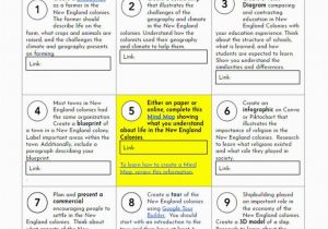 The New England Colonies Map New England Colonies Choice Board Colonial America Tic Tac toe Menu