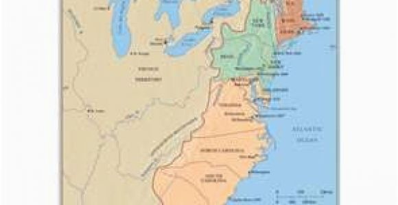 The New England Colonies Map the First Thirteen States 1779 History Wall Maps Globes