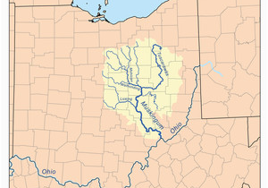 The Ohio River On A Map Muskingum River Revolvy
