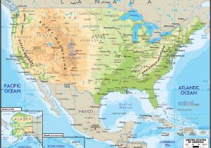 The United States and Canada Physical Map Us Map Map Usa East Coast States Capitals Creatop Eastern