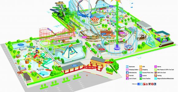 Theme Parks France Map 2014 Cliff S Amusement Park Map Map Travel Map Parking