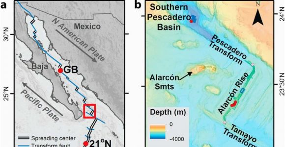 Thermal California Map A Map Of Gulf Of California Showing Tectonics Of the Region and