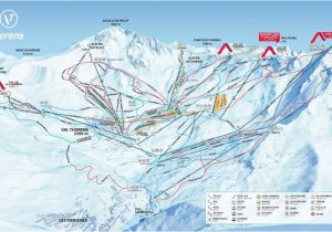 Three Valleys France Piste Map Val Thorens Ski Europe and Alpine Adventures Luxury Ski