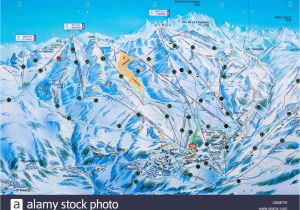 Three Valleys France Piste Map Vallees Stock Photos Vallees Stock Images Alamy