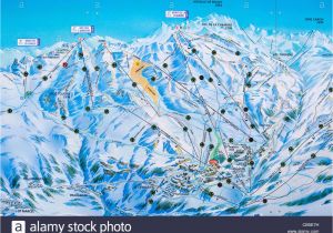 Three Valleys France Piste Map Vallees Stock Photos Vallees Stock Images Alamy