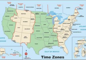 Time Zone Map Of Usa and Canada United States Of America Map with Time Zones