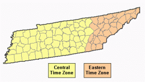 Time Zones Tennessee Map why is Chattanooga Tn In Eastern Time while Nashville Tn is In