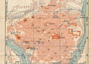 Toledo Spain On Map 1958 toledo Spain Vintage Map Antique City Maps Map toledo