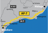 Toll Roads In Spain Map Mediterranean Motorway Malaga A 7 Versus Ap 7