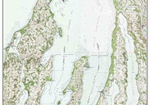 Topographic Map Of Lake Michigan Amazon Com Grand Traverse Bay Michigan 1957 Usgs Old topo Map