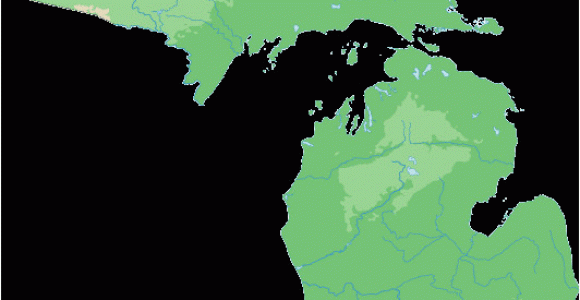 Topographic Map Of Michigan topographical Map Of Michigan topographical State Maps Pinterest