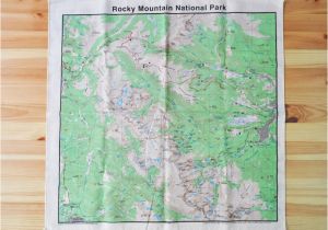 Topographical Map England the Printed Image Rocky Mountain topo Bandana the Printed Image Nature Facts Bandanas 524 Rocky Mountain National Park Park topographic Map