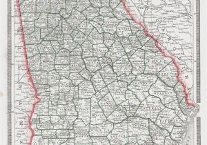 Topographical Map Of Alabama Map Antique Georgia 1887 George F Cram Detailed Map Showing