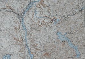 Topographical Map Of Italy 1937 Large Vintage topographic Map Stillwater Easton Scaghticoke