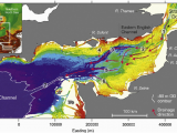 Topographical Map Of New England Sea Bed Bathymetry Of the English Channel Continental Shelf