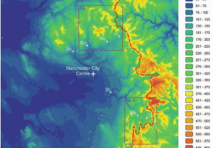 Topographical Map Of New England topographic Map Of Manchester Embayment Showing Heights Od