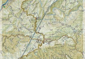 Topographical Map Tennessee Appalachian Trail Davenport Gap to Damascus north Carolina