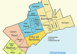 Toronto On A Map Of Canada Greater toronto area Wikipedia