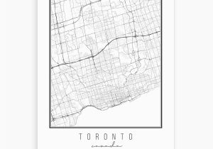 Toronto On A Map Of Canada toronto Canada Street Map Art Print