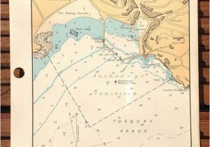 Torquay England Map Vintage Ww2 Admiralty Chart Of torquay by Wafflesandsprout On Etsy