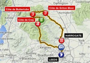 Tour De France 2014 Yorkshire Route Map tour De France Route 2014 Guide to British Stages Of Le