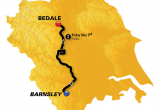 Tour De France Yorkshire Route Map Stage 2 Barnsley to Bedale 132km tour De Yorkshire 2 5 May 2019