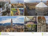 Tourist Map Florence Italy Collage Of Photos Of attractions Florence Italy Editorial Stock