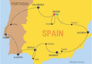 Trafalgar Spain Map where is Portugal On the Map Elegant Highlights Of Spain and