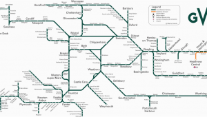 Train Line Map England Great Western Train Rail Maps