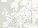 Train Lines Europe Map Europe Night Trains