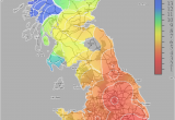 Train Map Of England Great Britain Rail Travel Times the Colour Scale Shown On