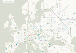 Train Travel In Europe Map Europe Night Trains