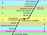 Trains In Spain Map Cercana as Murcia Alicante Wikipedia