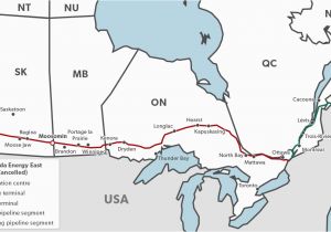 Trans Canada Pipeline Map Pipelines In Canada the Canadian Encyclopedia