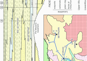 Trona California Map Stratigraphic Section Showing the Distribution Of Major Facies and