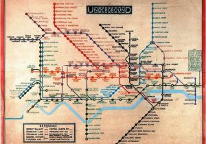 Tube Map London England Harry Beck 1902 1974 British First 1931 Version Of