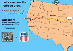 Union Pacific Railroad Map Texas First Transcontinental Railroad Lesson
