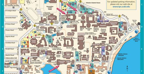 University Of California Santa Barbara Map Ucsb Campus Map Actual Bucketlist Pinterest Campus Map