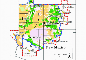 University Of Colorado Hospital Map Map Of the Colorado Plateau Region with State and County Borders