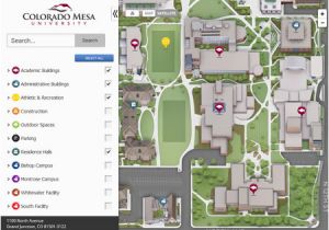 University Of Colorado Parking Map Campus Maps Colorado Mesa University